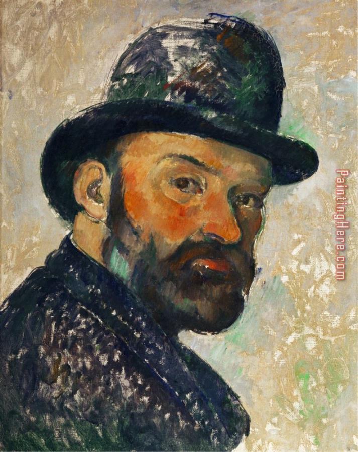 Paul Cezanne Self Portrait with Bowler Hat Sketch 1885 1886